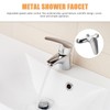 Healeved 3370106LNI Silver Wall Mount Bathtub Shower Faucet with 2