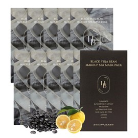 HEVEBLUE Black Yuja Bean Makeup Spa Mask Pack 10ea