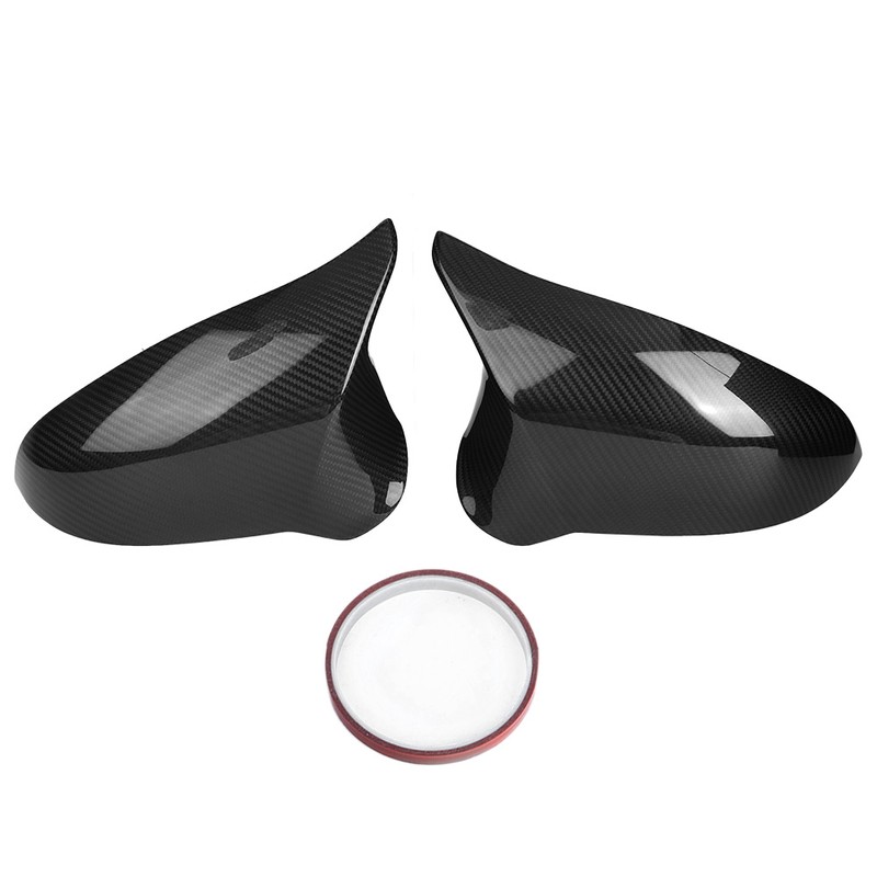 Carbon Fiber Side Wing Mirror ADD ON Covers Fit for