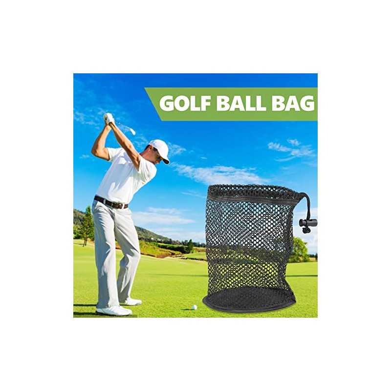 Dwawoo Golf Ball Mesh Bag, Nylon Golf Ball Drawstring Holder
