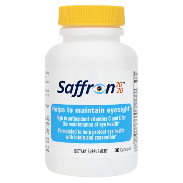 Persavita Saffron 2020 Supplement with Saffron, Resveratrol, Vitamins and Minerals, Zeaxanthin and Lutein -30 Vegetarian Capsules