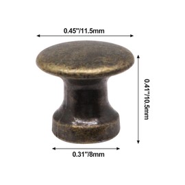 SWZHAI 12 Pcs Mini knobs for Jewelry Box, Small Drawer Knobs Bronze Cabinet Knobs, Tiny Dresser Knobs Mini Drawer Pulls (Bronze)