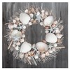 ANDALUCA Coastal Spring & Summer Seashell 20" Wreath Natural Preserved