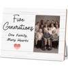 Five Generation Family Picture Frame,Five Generation One Family Many Hearts