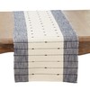 Saro Lifestyle Thin Stripe Table Runner, Navy Blue, 16"x72"