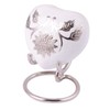 White Heart Shaped Small Cremation Ashes Urn with Box and