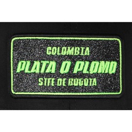 Plata o Plomo Neon Yellow and Black Rhinestone Bogota Colombia Baseball Cap - Unisex, black