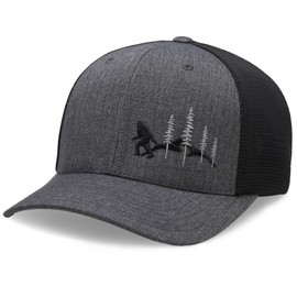 LARIX Flexfit 110 Snapback Hat, Wild Bigfoot Trucker Hat, No Sweat Hat Liner Bundle, Bigfoot Gifts, Sasquatch Gifts, Expedition Hat