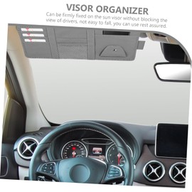 Organizador de Parasol para Coche en PU, Sujetador Firme para Gafas y Tarjetas, Diseño Moderno y Simple para Accesorios Interiores del Auto