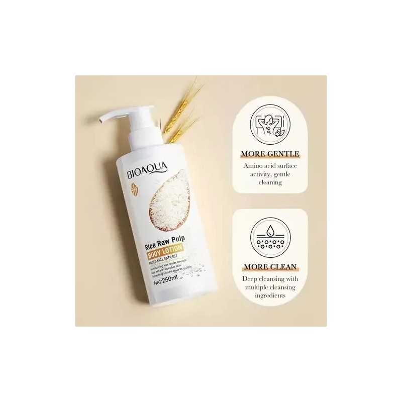 Crema Corporal Loción Extracto Arroz Bioaqua Hidrata 250ml