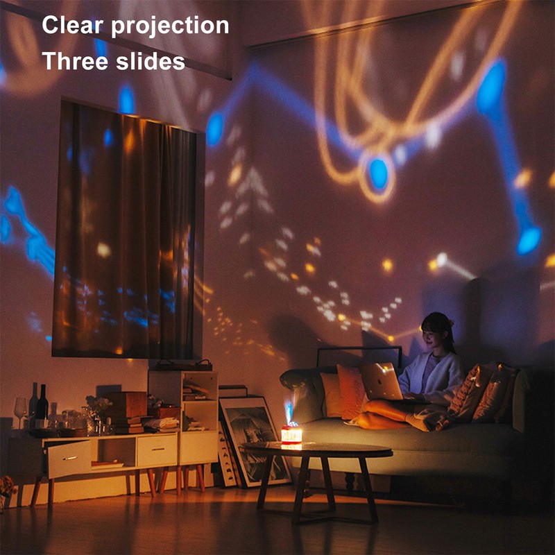 Mist Humidifier 500ml USB Landscape Diver Projector Air Humidifier for
