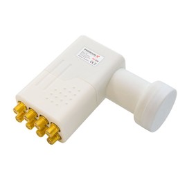 Octo LNB 0.1 dB PremiumX PXO We White For Connecting von 8 Teilnehmern Digital HDTV FullHD 2D UltraHD 4 K 8 K LNC LMB 8-Way Receiver for 8 Receiver