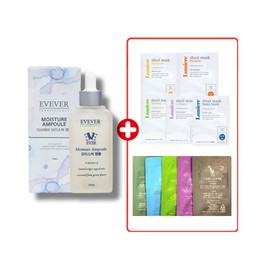 Eveever Moisture Ampoule 100ml Rough, dry skin moisturizing nutrition smooth skin texture mask pack mix 10 sheets / 이브에버 모이스춰앰플100ml 거칠고 건조 피부 보습 영양 매끄러운 피부결 마스크팩 혼합10매