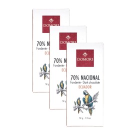 Domori - Single Origins Chocolate Bundles (Ecuador 70%, 3 Pack)