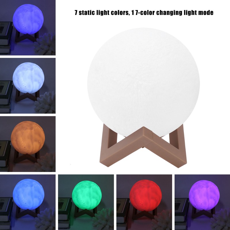 LED Night Light Innovative MoonShaped Table Bedside Lamp Children Birthday