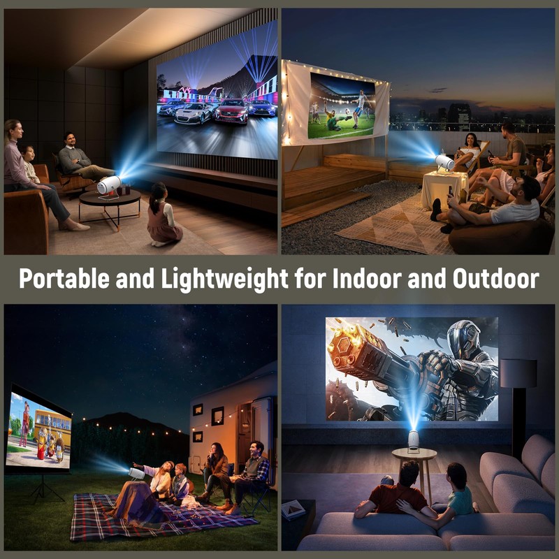 Doingdo Mini Projector 4K 1080P, Mini Projector