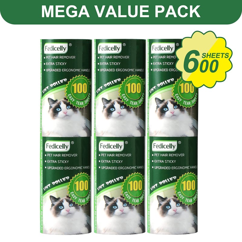 Fedicelly Lint Rollers Pet Hair Extra Sticky Refills,Mega Value Set