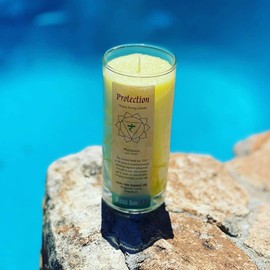 Aloha Bay Premium Scented Hand Made Chakra Candle | Energy Pillar | Meditation & Balance Set(3 Pack) | Yoga, Prayer & Meditation Candle | Long Burn & Dripless |Manipura, Bergamot, Lime & Grapefruit