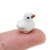 WitnyStore Tiny ½ Inch White Baby Chick Looking Up Figurine