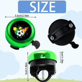 Children's Bicycle Bell, Excavator Boy Bicycle Bell, Excavator Children's Bicycle Accessories for Child Boy Birthday Tricycle, Mountain Bike, Children's Bicycle (Green)