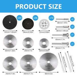 90Pcs Diamond Cutting Wheel Discs for Dremel Rotary Tool Accessories Drill Saw Blades for Dremel Rotary Tool for Wood Stone Metal Glass