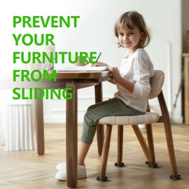 Non Slip Furniture Pads - 2" Anti Skid Caster Cups, 4PCS Round Furniture Coasters for Hardwood Floors, Anti Slide Furniture Cup Bed Couch Floor Protectors, Furniture Stoppers to Prevent Sliding(Black)