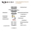 Awozkcd UL/CUL KSD301 125V 16A Thermal Cutoff Switch,150°C/302°F Off and