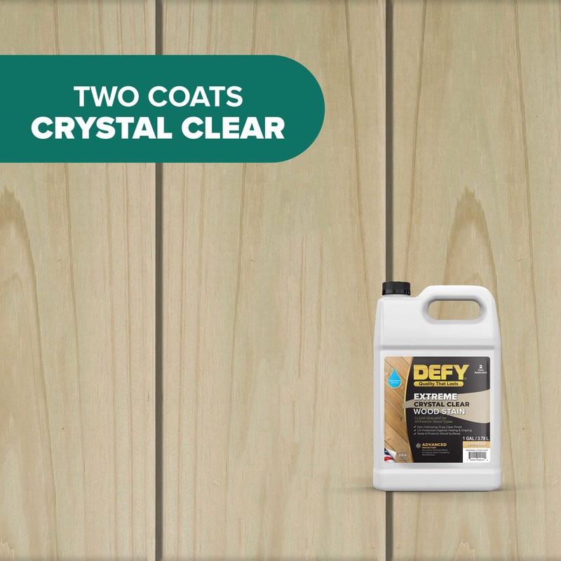 DEFY Extreme Crystal Clear Outdoor Wood Stain and Sealer in