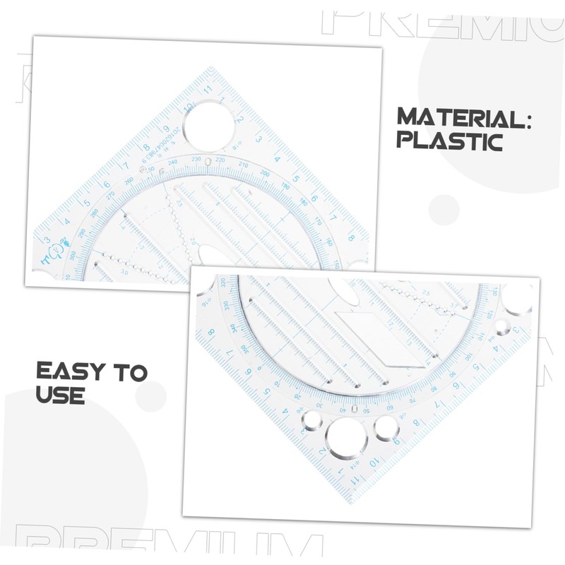 Gatuida Multi Functional Plastic Circle Stencil with Scale Markings Ergonomic