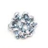 A ABSOPRO Scooter Motorcycle Number Plate Screw Silver Tone Pack