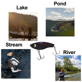 Generic Metal Blade Baits for Bass Fishing Lures Hard Metal VIB Fishing Spoons 3 Pack Swimbaits