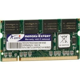 ADATA DDR SODIMM 400 1GB Single Tray AD1S400