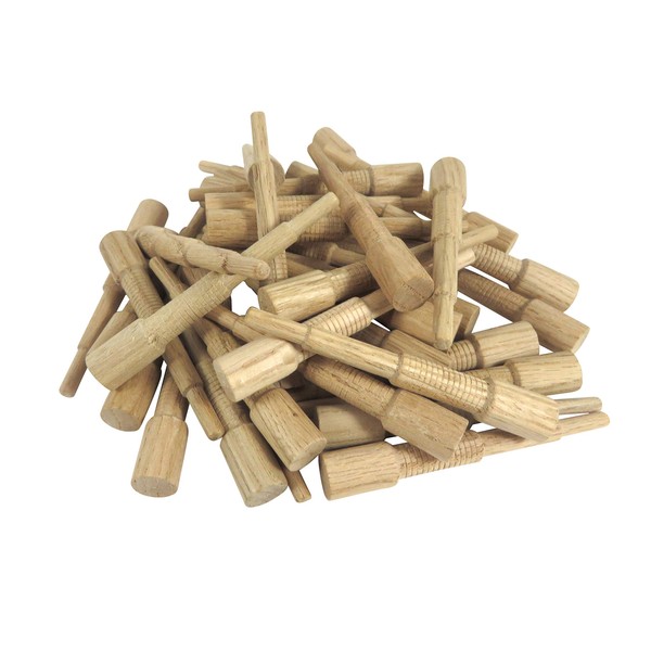 Miller Dowel O12D11-40 Pack of 40 Each 1X Stepped Oak Dowels 3/8" Diameter for Stock up to 1" Thick
