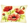 Vervaco Poppies Cross Stitch Cushion, Multi-Colour