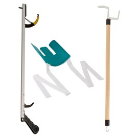 Sammons Preston Assistive Device Kit 4, Includes 26" SPR Reacher, Flexible Sock Aid & 26" Dressing Stick, Adaptive Dressing & Independent Daily Living Aid for Those with Limited Reaching Ability