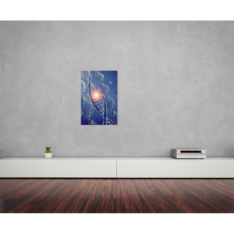 Medical Figure - DNA Double Helix Molecules with Chromosomes