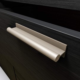 HRX Self-Adhesive Edge Fingerpull Door Handle - Easy to Install Screwless Peel and Stick on Glass, Wood, Metal, Plastic - Sliding Doors Knob for Kitchen Fronts, Drawers & Dressers Panels - 2 Pack