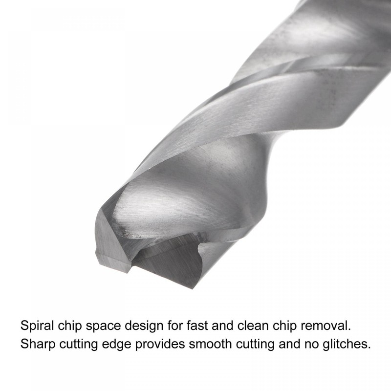 sourcing map Solid Carbide Drill Bits, 10mm C2/K20 Tungsten Carbide