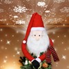 Christmas Santa Claus Tree Topper with Snowflake Projector Light, Rotating