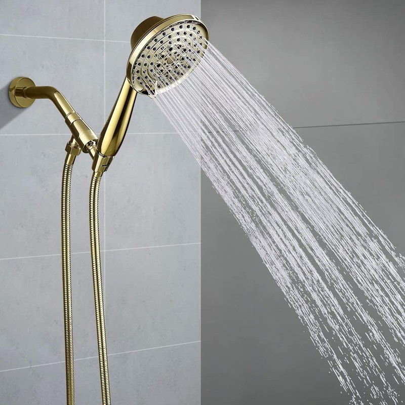 G-Promise High Pressure 6 Setting Detachable Handheld Shower Head with