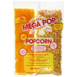 Gold Medal Popcorn Kit Coconut, 8oz kit for 6 Oz popper, 36 count