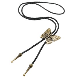 AFIKJHONS Bolo Tie for Men Women Western cowboy Ties Native American Bolo tie for Men Cowboy necktie Western Tie Butterfly Bronze