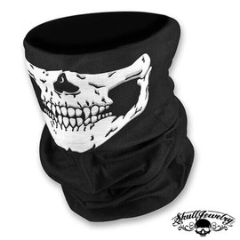 Ghost 💀 Skeleton Ghost Mask – Skull Face Mask with Hood – Biker Face & Neck Cover