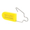 Plastic Padlock Security Seal with Metal Wire-Yellow-100 Pack