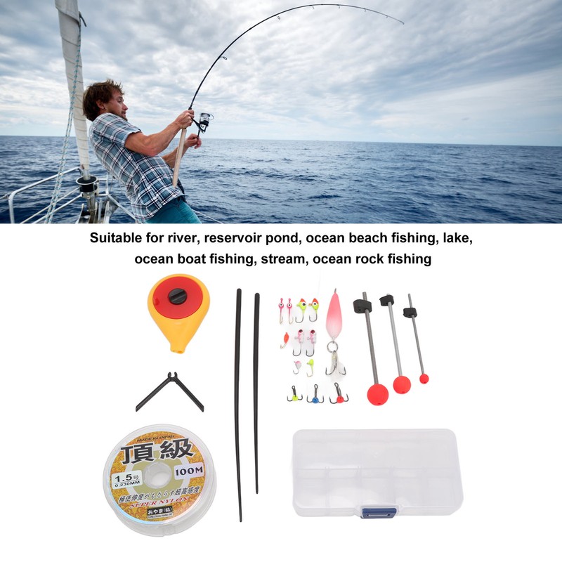 Winter Fishing Set High Strength with Plastic Box Ice Fishing