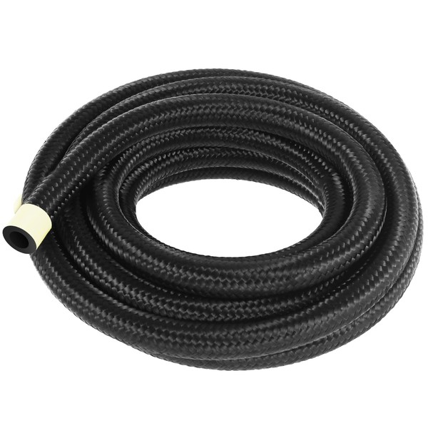 6AN Fuel Line Hose Stainless Steel Nylon Braided Rubber Hose