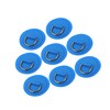 Partuto 8pcs 8cm Blue D Ring Patch Pad PVC Stainless