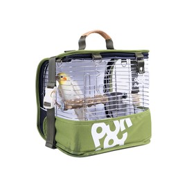 Bird Carrier Travel Cage 12in Small Bird Cage 4 in 1 Bird Backpack with Perch Parakeet Cage Durable Stainless Steel Frame Breathable & Portable, for Green Cheek, Cockatiel, Parrot