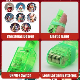 XNJAMG 32PCS LED Light Up Finger Lights Party Supplies,Christmas Party Favors,Christmas Toys Classroom Prizes Christmas Gifts for Students Bulk Xmas Party Favors Treats Supplies