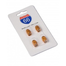 KUSTOM66®® 'Set of 4 Valve Caps Bullet Mini in Gold